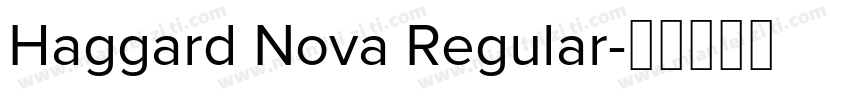 Haggard Nova Regular字体转换